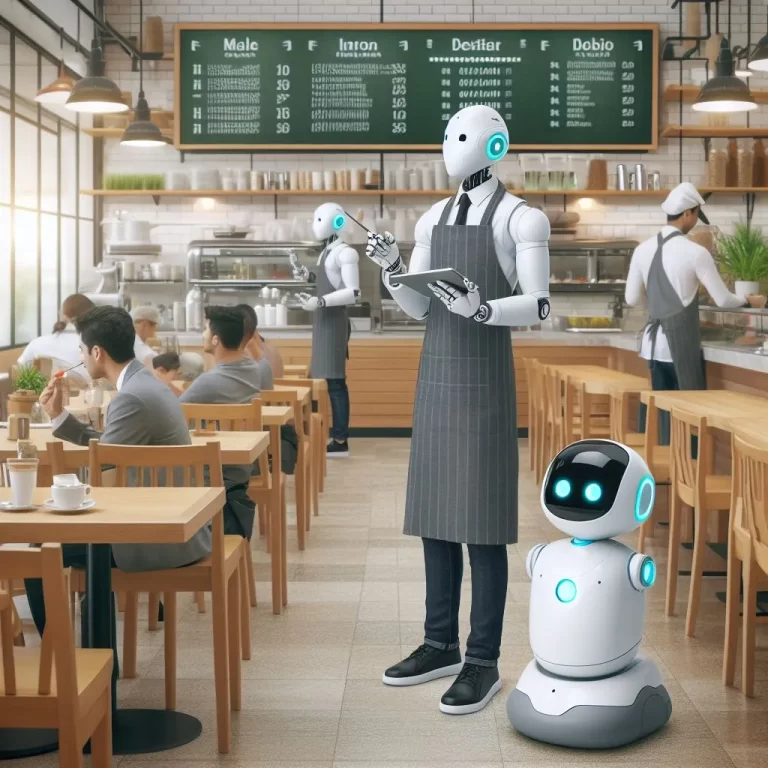 robots serving in cafes and restaurants