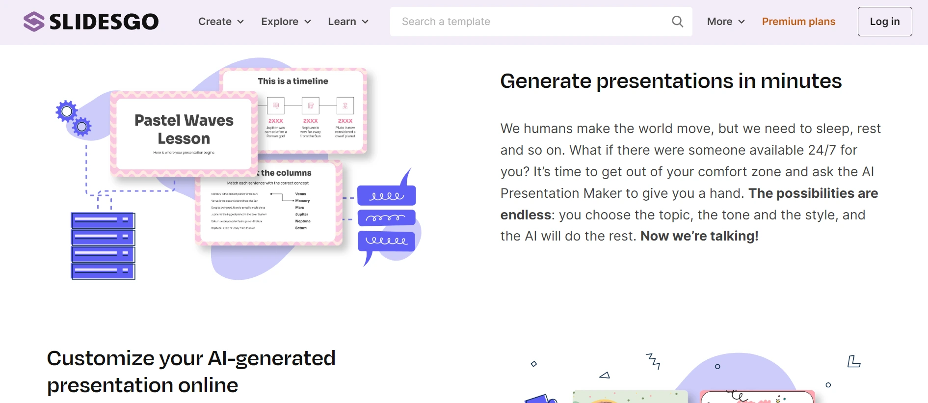 Slides Go AI is used to build interactive presentations using ai driven tech