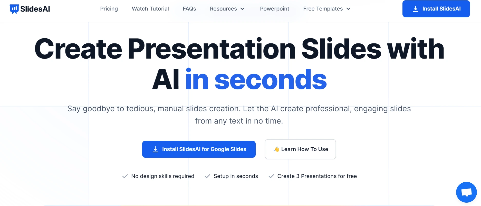 Slides AI is used to develop a presentation using ai revolution technology