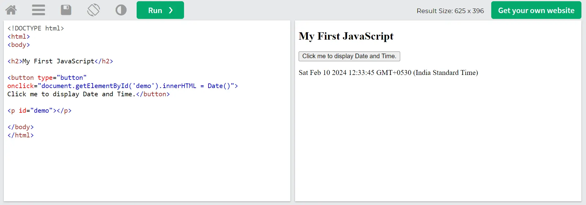 javascript programming language code example